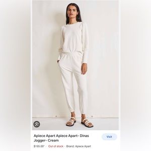 NWT Apiece Apart Cream Dina’s Jogger size Medium